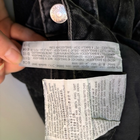 Zara black denim high rise crop bottom denim jean - Picture 11 of 11